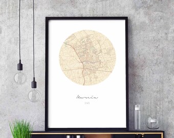 MURCIA Spain map poster wall decor design modern minimal nordic travel bedroom home art vintage retro dorm nursery housewarming