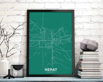 HERAT Afghanistan poster color Hometown City Print Modern Home Decor Office Decoration Wall Art Dorm Bedroom Gift