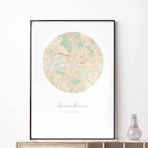 ARNHEM Pays-Bas carte affiche décoration murale design moderne minimaliste nordique voyage chambre art à la maison vintage rétro dortoir pépinière pendaison de crémaillère