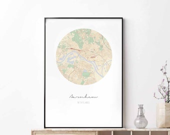 ARNHEM Netherlands map poster wall decor design modern minimal nordic travel bedroom home art vintage retro dorm nursery housewarming
