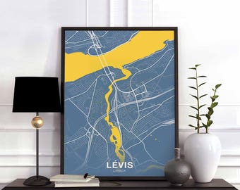 LEVIS Canada map poster color Hometown City Print Modern Home Decor Office Decoration Wall Art Dorm Bedroom Gift