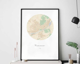 TEMUCO Chile map poster wall decor design modern minimal nordic travel bedroom home art vintage retro dorm nursery housewarming
