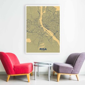 RIGA Latvia Poster Hometown City Print Modern Home Decor Office ...