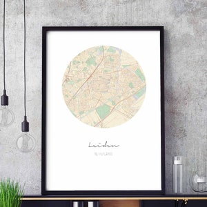 LEIDEN Landkarte Niederlande Plakat Wanddeko Design moderne minimalistische nordische Reisekunst Wandkunst Zuhause Vintage Kunst Wohnheim Kinderzimmer Einweihungsparty