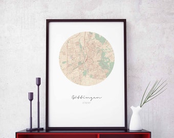 GOTTINGEN Göttingen Germany map poster wall decor design modern minimal nordic travel bedroom home art vintage retro dorm nursery