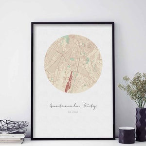 GUATEMALA CITY Guatemala Landkarte Plakat Wanddeko Design moderne minimalistische nordische Reisekunst Wanddeko Geschenk Geburtsheim Kinderzimmer Einweihungsparty