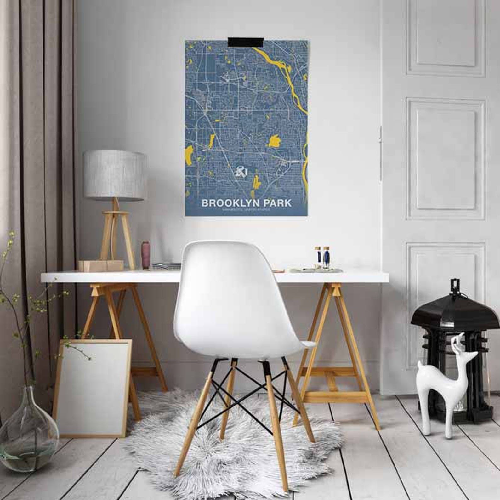 BROOKLYN PARK Minnesota MN Us Map Poster Color Hometown City Print ...