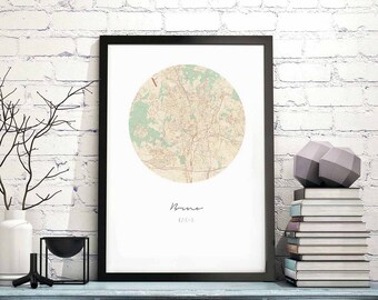 BRNO Czechia map poster wall decor design modern minimal nordic travel bedroom home art vintage retro dorm nursery housewarming