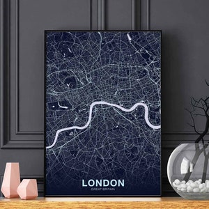 Londres, Grã-Bretanha, pôster colorido, cidade natal, impressão, decoração moderna para casa, escritório, arte de parede, dormitório, quarto, presente