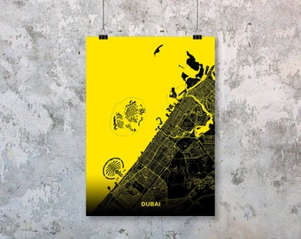 DUBAI Custom poster color Hometown City Print Modern Home Decor Office Decoration Wall Art Dorm Bedroom Gift