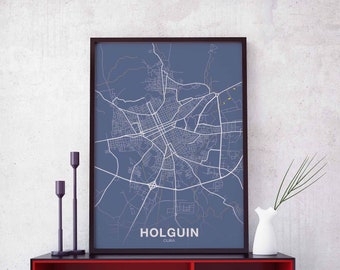 HOLGUIN Cuba poster color Hometown City Print Modern Home Decor Office Decoration Wall Art Dorm Bedroom Gift