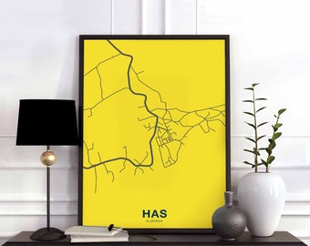 HAS Albania map poster color Hometown City Print Modern Home Decor Office Decoration Wall Art Dorm Bedroom Gift