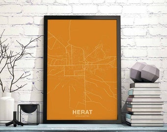 HERAT Afghanistan poster color Hometown City Print Modern Home Decor Office Decoration Wall Art Dorm Bedroom Gift