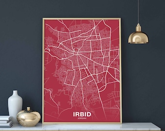 IRBID Jordan poster color Hometown City Print Modern Home Decor Office Decoration Wall Art Dorm Bedroom Gift