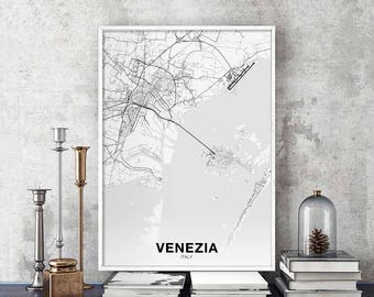 VENEZIA Italy map poster Hometown City Print Modern Home Decor Office Decoration Wall Art Dorm Bedroom Gift