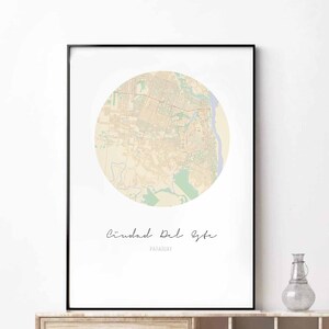 CIUDAD Paraguay map poster wall decor design modern minimal nordic travel bedroom home art vintage retro dorm nursery housewarming