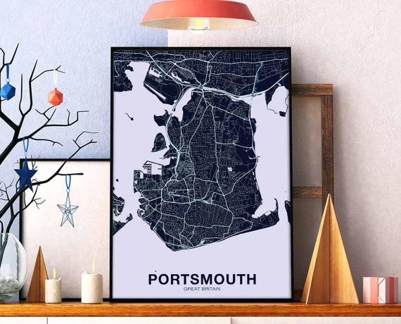 Britain home decor Watercolour picture gift Portsmouth poster print 