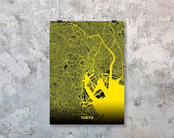 TOKYO Custom poster color Hometown City Print Modern Home Decor Office Decoration Wall Art Dorm Bedroom Gift