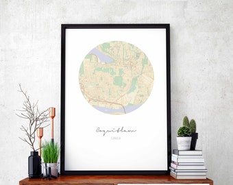 COQUITLAM Canada map poster wall decor design modern minimal nordic travel bedroom home art vintage retro dorm nursery housewarming