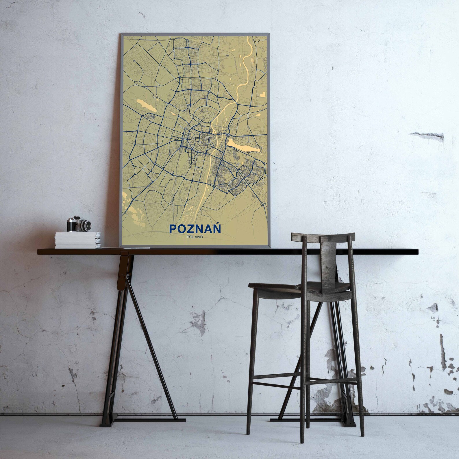 POZNAN/POZNAŃ Poland poster color Hometown City Print Modern Etsy