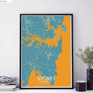 SYDNEY Australien Karte Poster schwarz weiß Wand Dekor Design modern skandinavisch minimalistisch nordisch Einweihungsparty Reise Schlafzimmer