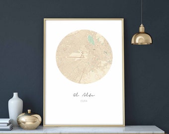 EL ALTO Bolivia map poster wall decor design modern minimal nordic travel bedroom home art vintage retro dorm nursery housewarming