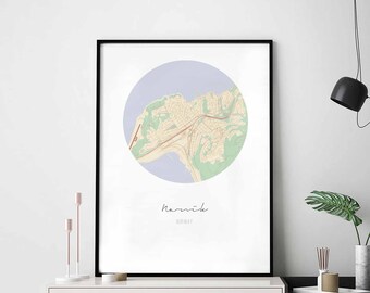NARVIK Norway map poster wall decor design modern minimal nordic travel bedroom home art vintage retro dorm nursery housewarming