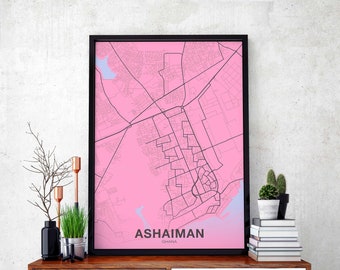 ASHAIMAN Ghana poster color Hometown City Print Modern Home Decor Office Decoration Wall Art Dorm Bedroom Gift