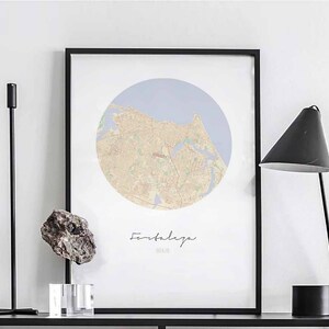 Póster de mapa de FORTALEZA Brasil, decoración de pared, diseño moderno, minimalista, nórdico, para viajes, dormitorio, hogar, arte vintage, retro, dormitorio, guardería, inauguración de la casa