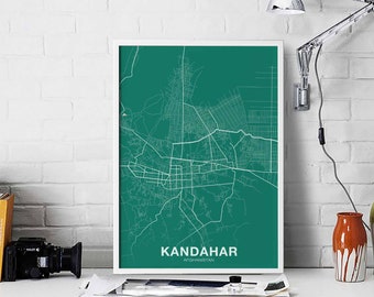 KANDAHAR Afghanistan poster color Hometown City Print Modern Home Decor Office Decoration Wall Art Dorm Bedroom Gift