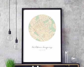 MILTON KEYNES Great Britain UK map poster wall decor design modern minimal nordic travel bedroom home art vintage retro dorm nursery