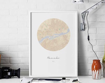 BAMAKO Mali map poster wall decor design modern minimal nordic travel bedroom home art vintage retro dorm nursery housewarming