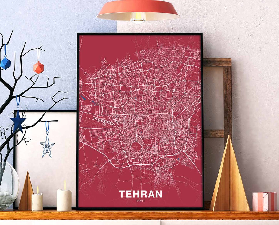 TEHRAN Iran Poster Color Hometown City Print Modern Home Decor