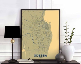 ODESSA Ukraine poster color Hometown City Print Modern Home Decor Office Decoration Wall Art Dorm Bedroom Gift