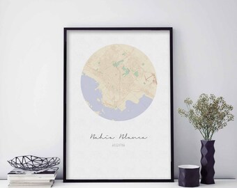 BAHIA Argentina map poster wall decor design modern minimal nordic travel bedroom home art vintage retro dorm nursery housewarming