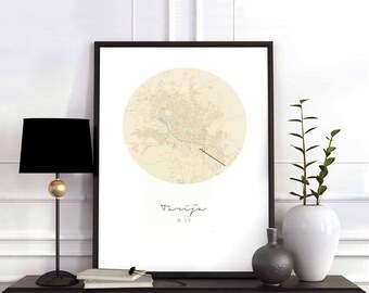 TARIJA Bolivia map poster wall decor design modern minimal nordic travel bedroom home art vintage retro dorm nursery housewarming
