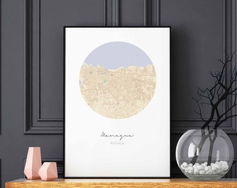MANAGUA Nicaragua map poster wall decor design modern minimal nordic travel bedroom home art vintage retro dorm nursery housewarming