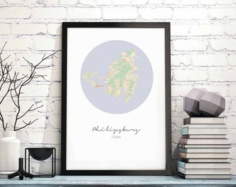 PHILIPSBUR Andorra map poster wall decor design modern minimal nordic travel bedroom home art vintage retro dorm nursery housewarming