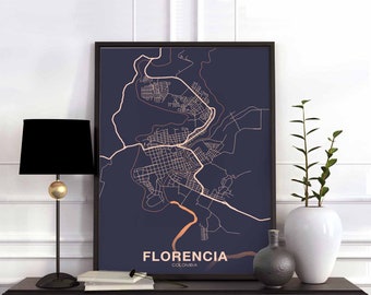 FLOTENCIA Colombia poster color Hometown City Print Modern Home Decor Office Decoration Wall Art Dorm Bedroom Gift