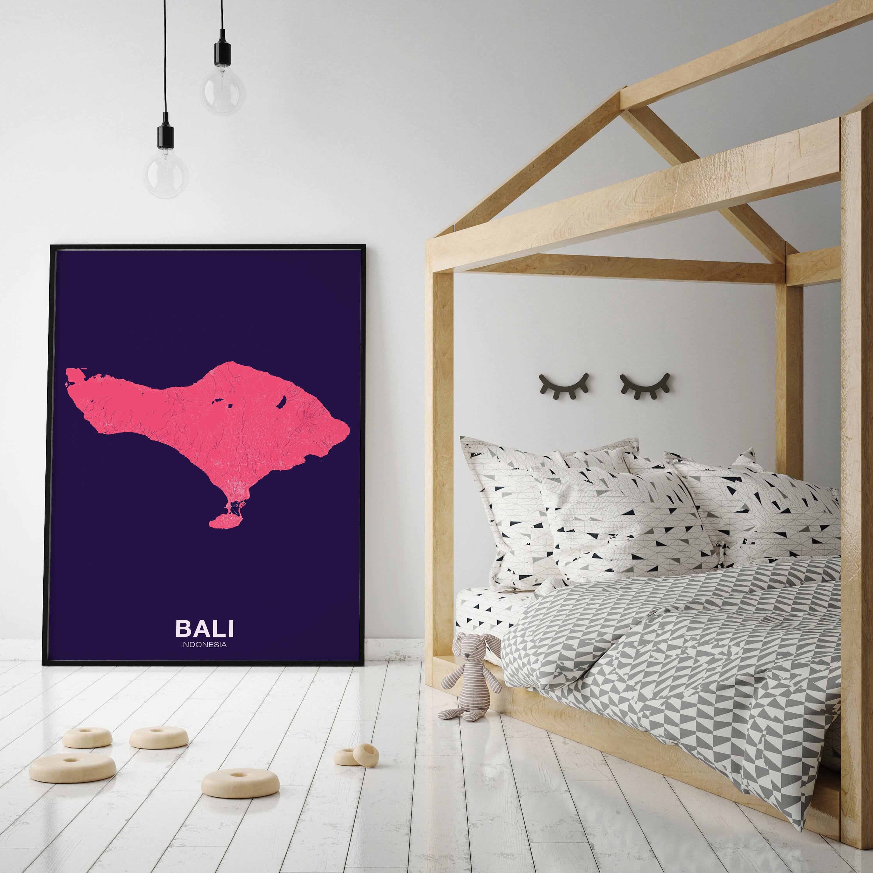 BALI Indonesia poster color Hometown City Print Modern Home Decor Office Decoration Wall Art Dorm Bedroom Gift BALI Indonesia poster color Hometown City Print Modern Home Decor Office Decoration Wall Art Dorm Bedroom Gift