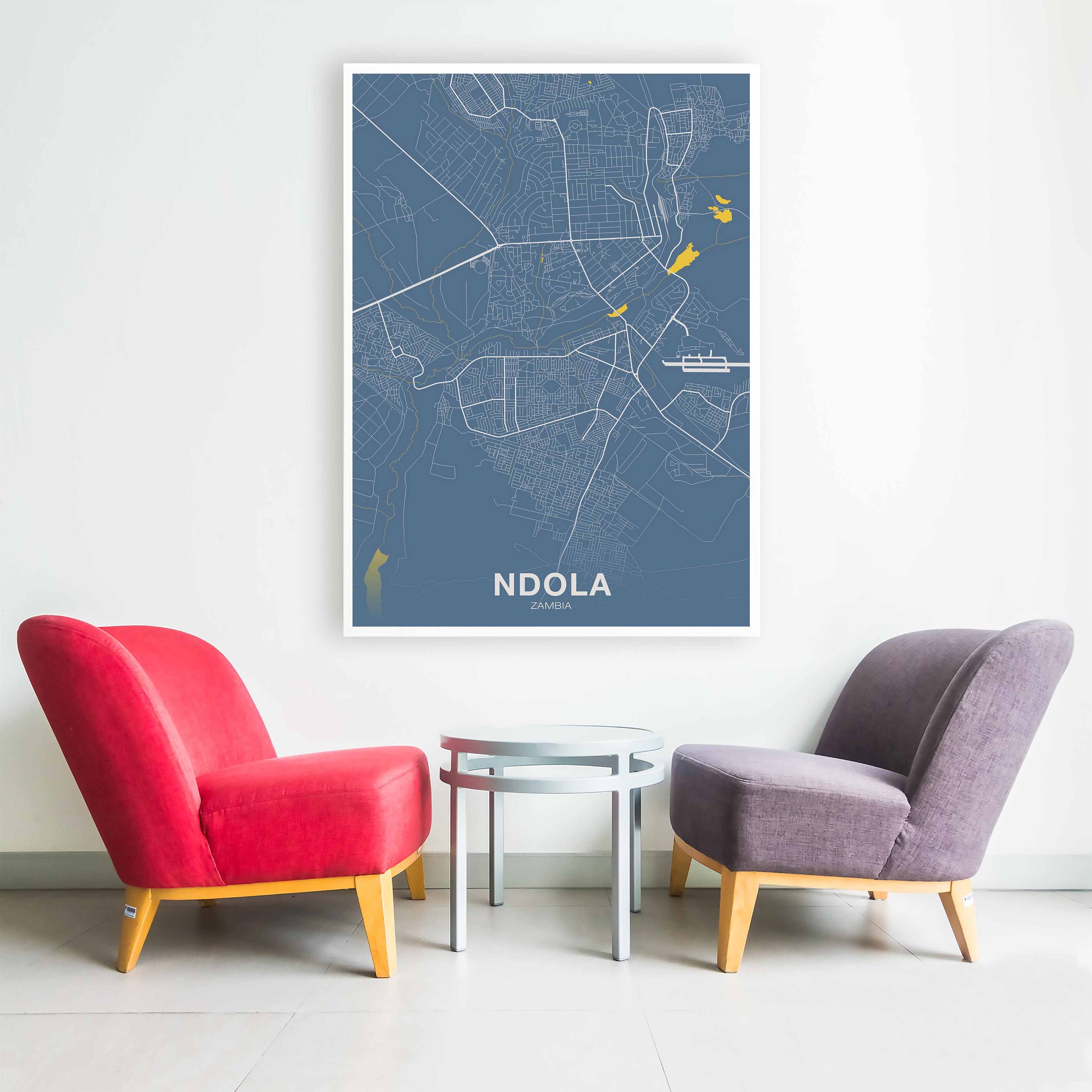 NDOLA Zambia poster color Hometown City Print Modern Home Decor NDOLA Zambia poster color Hometown City Print Modern Home Decor