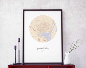 ISMAILIA Egypt map poster wall decor design modern minimal nordic travel bedroom home art vintage retro dorm nursery housewarming