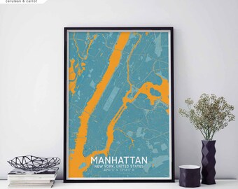 MANHATTAN New York USA map poster black white Hometown City Print Modern Home Decor Office Decoration Wall Art Dorm Bedroom Gift