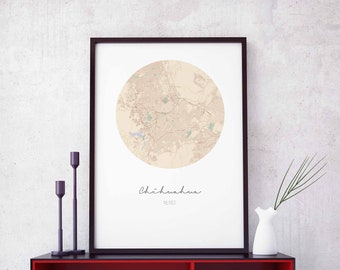 CHIHUAHUA Mexico map poster wall decor design modern minimal nordic travel bedroom home art vintage retro dorm nursery housewarming