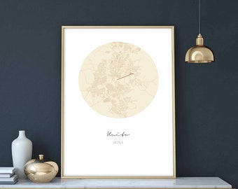 KUITO Angola map poster wall decor design modern minimal nordic travel bedroom home art vintage retro dorm nursery housewarming