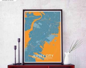 JERESEY CITY New Jersey USA map poster black white Hometown City Print Modern Home Decor Office Decoration Wall Art Dorm Bedroom Gift