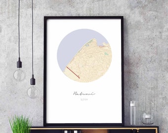 BATUMI Georgia map poster wall decor design modern minimal nordic travel bedroom home art vintage retro dorm nursery housewarming