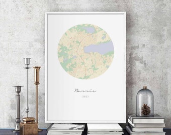 BARRIE Canada map poster wall decor design modern minimal nordic travel bedroom home art vintage retro dorm nursery housewarming