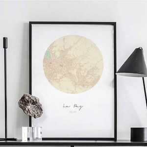 LA PAZ Bolivia map poster wall decor design modern minimal nordic travel bedroom home art vintage retro dorm nursery housewarming