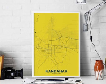 KANDAHAR Afghanistan poster color Hometown City Print Modern Home Decor Office Decoration Wall Art Dorm Bedroom Gift
